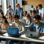 Student:innen, die zusammen lernen